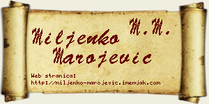 Miljenko Marojević vizit kartica